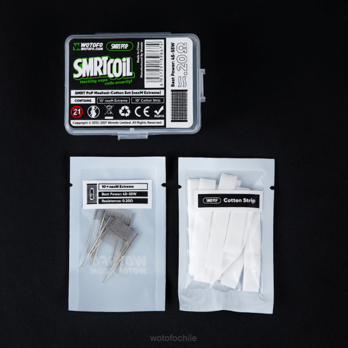 Wotofo SMRT conjunto de malla y algodón pnp turbo nexmesh - Wotofo vape review F42N339