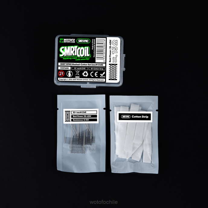 Wotofo SMRT conjunto rpm2 de malla y algodón frío nexmesh - Wotofo vape flavours F42N351