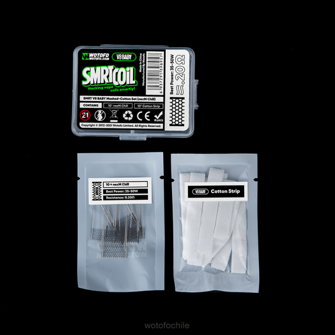 Wotofo SMRT conjunto v8 baby de malla y algodón frío nexmesh - Wotofo shop online F42N352