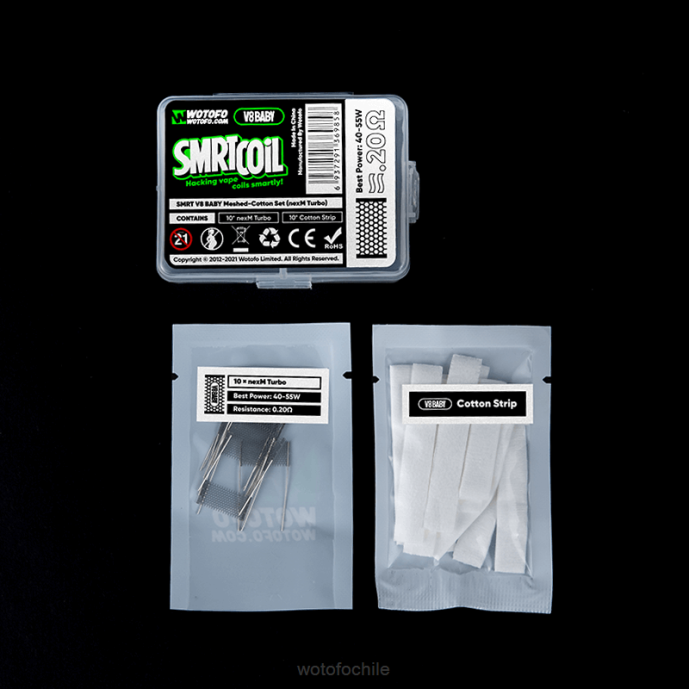 Wotofo SMRT conjunto v8 baby de malla y algodón frío nexmesh - Wotofo shop online F42N352