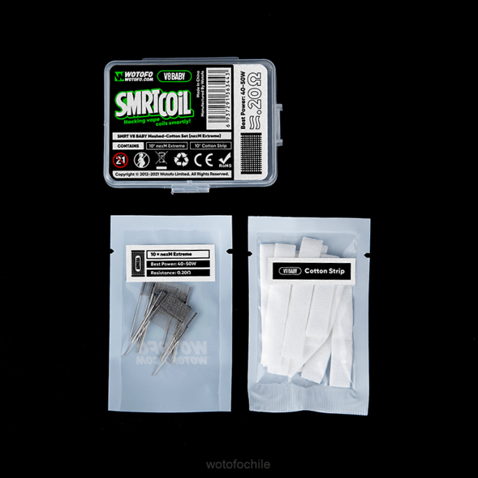 Wotofo SMRT conjunto v8 baby de malla y algodón frío nexmesh - Wotofo shop online F42N352