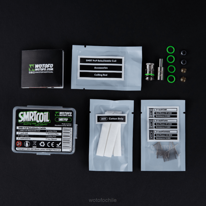 Wotofo SMRT kit de bobina reconstruible kit pnp inteligente - Wotofo vape pods F42N318