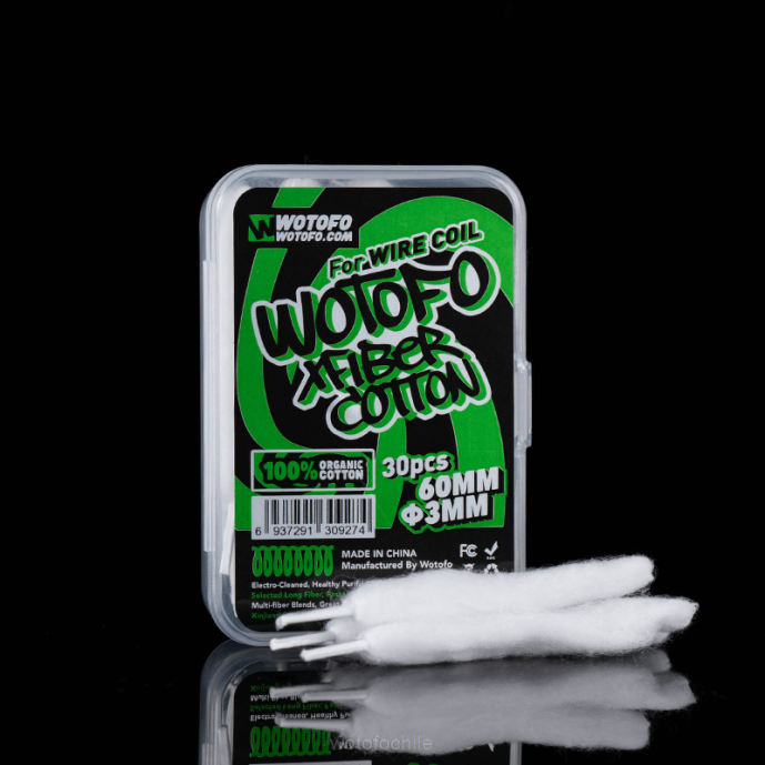 Wotofo fibra de algodon 3 mm-30 piezas de espesor - Wotofo recarga F42N316